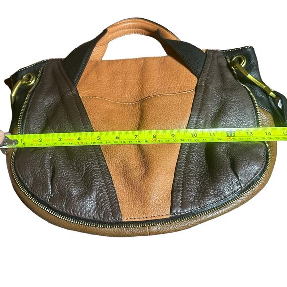 orYANY Lian satchel shoulder bag black, acorn, brown and orange Pebble leather - Picture 8 of 10